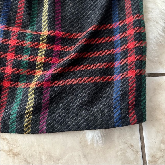 VTG Colorful Plaid Midi Skirt - Picture 2 of 5